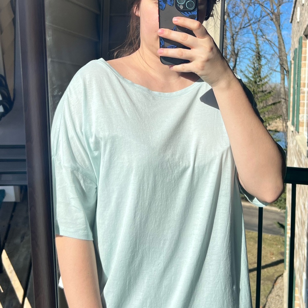 🆕 Honeydew Mint Oversized Thin Sleepshirt Homewear Loungewear - Picture 5 of 8